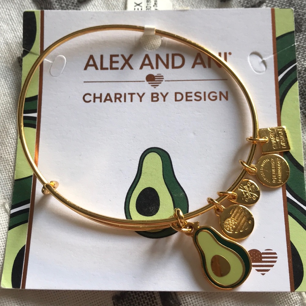 NWT Alex and Ani Avocado charm bracelet